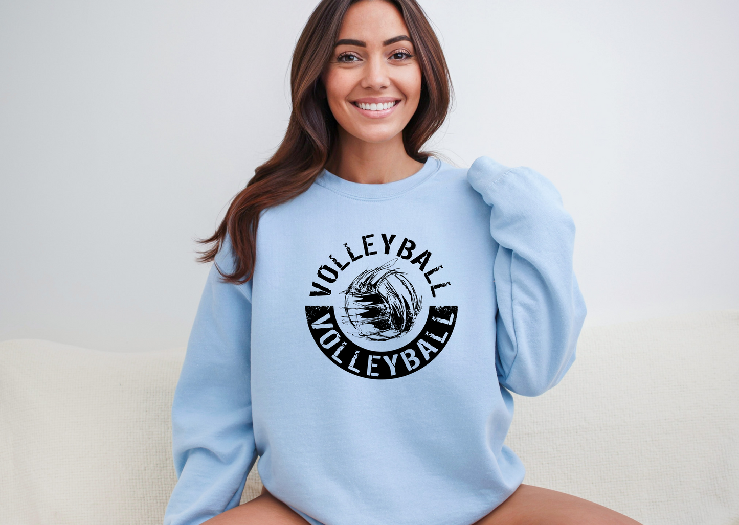 Distressed Volleyball Sweatshirt