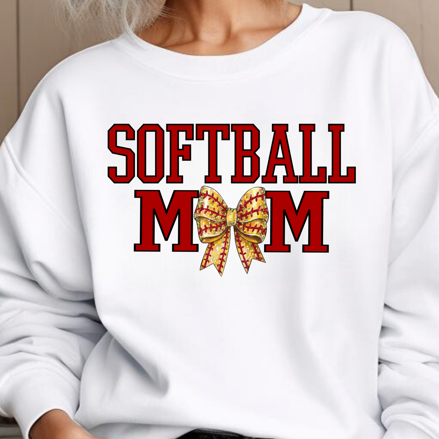 Softball Mom Red Letters