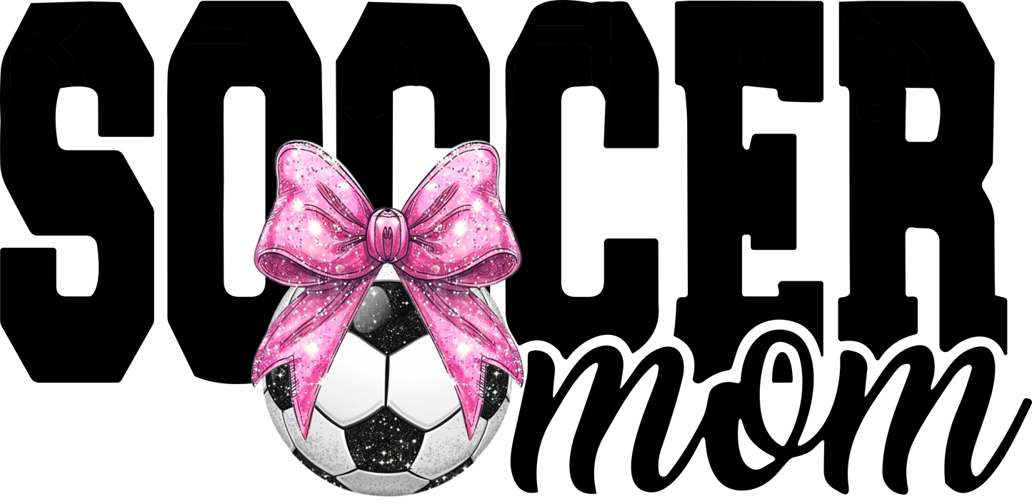 Soccer MOM tee shirt with pink bow