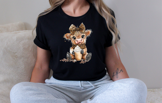 Fall Highland Cow Tee