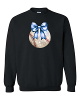 Glitter effect baseball sweatshirt