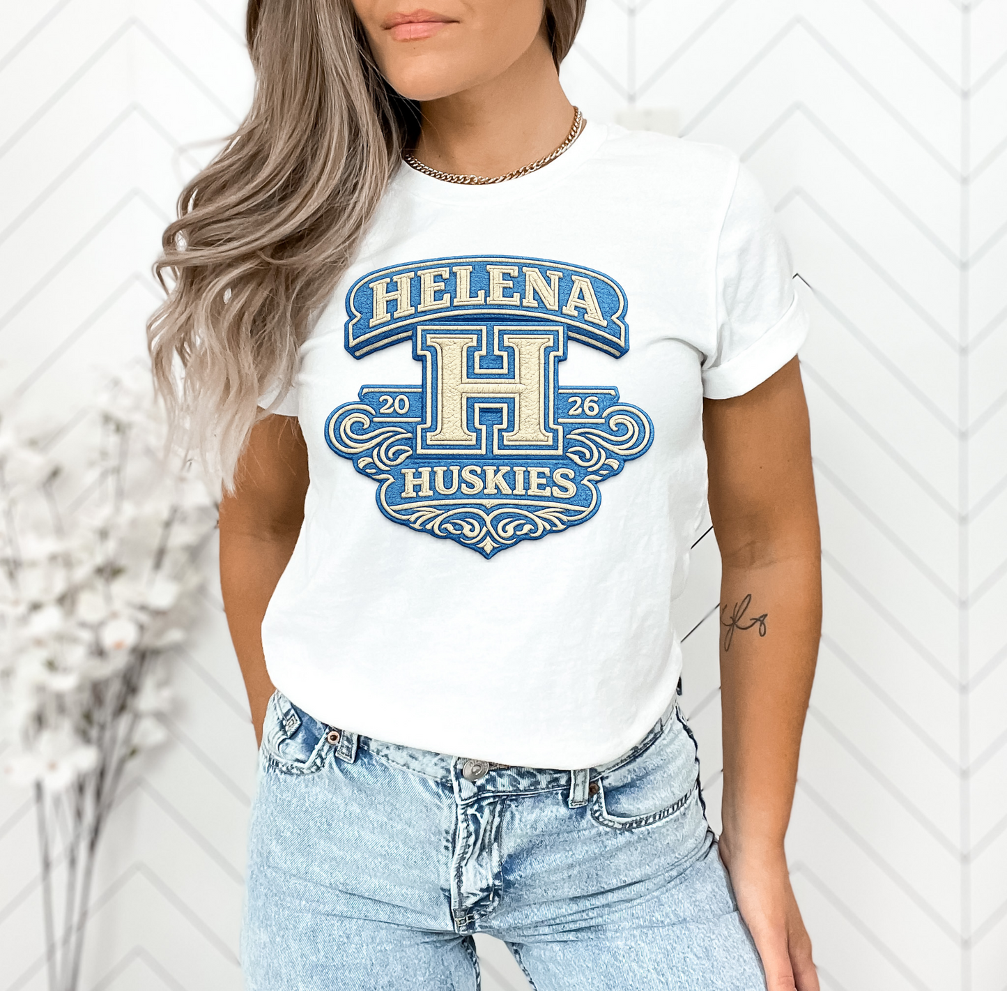 Helena Huskies Faux Yarn | Classic Game Day