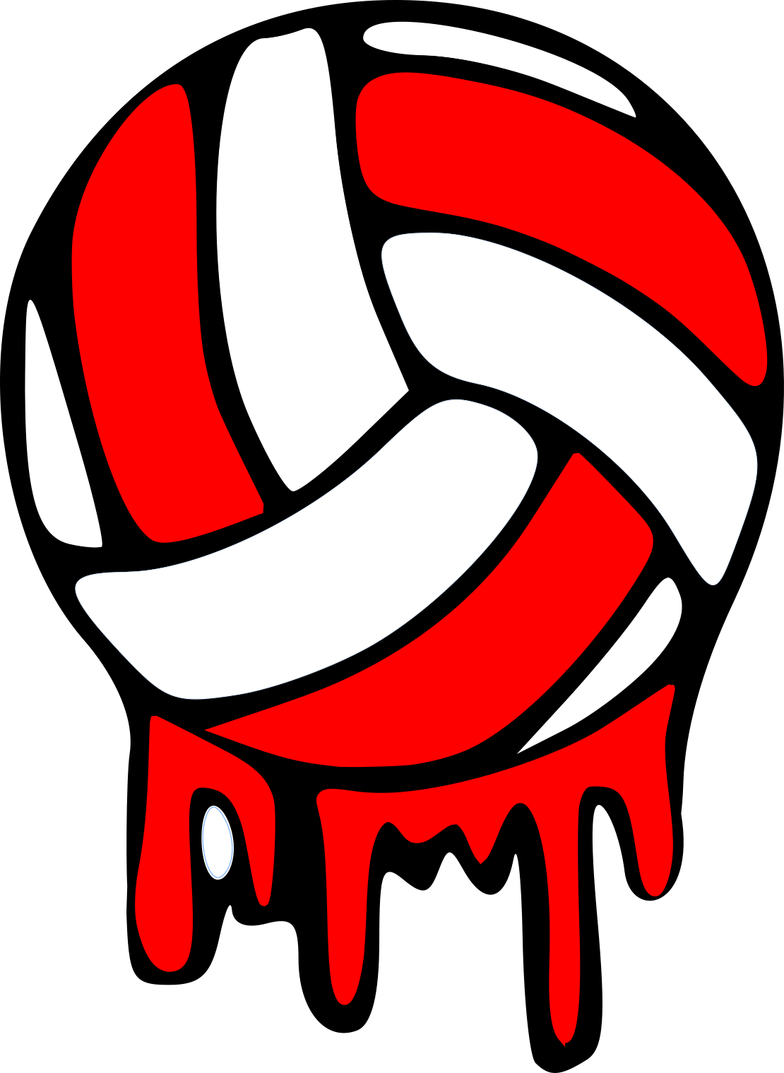 Soft Serve Volleyball - red