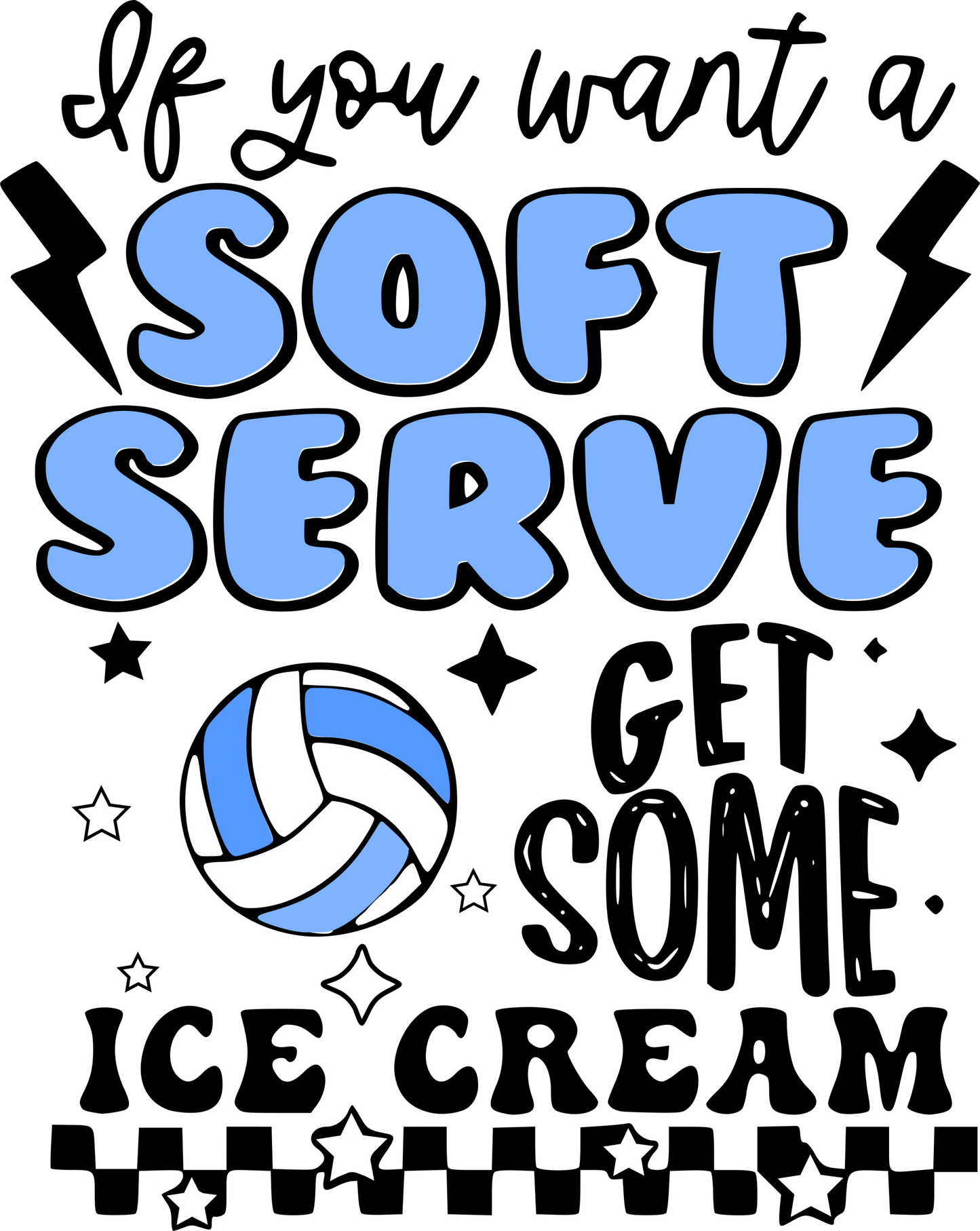 Soft Serve Volleyball - blue