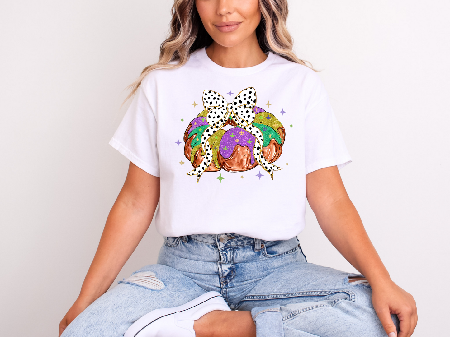 Mardi Gras Doughnut Tee Shirt