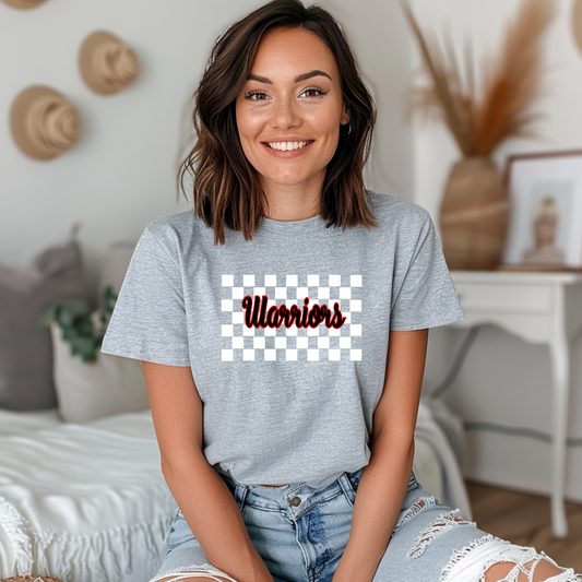 Warrior checkered Tee shirt