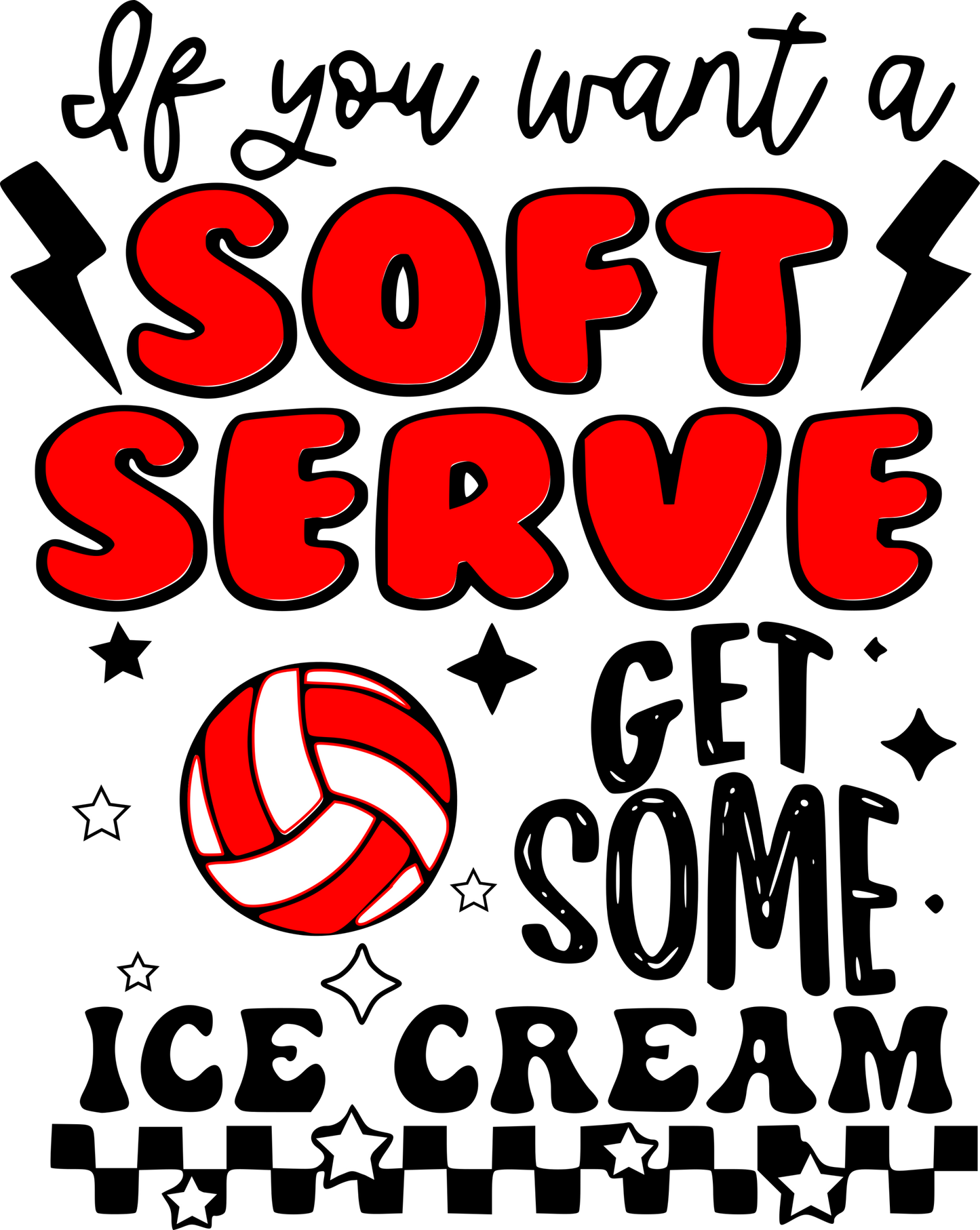 Soft Serve Volleyball - red